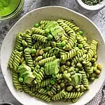 Beans and Pasta with Spinach Sauce