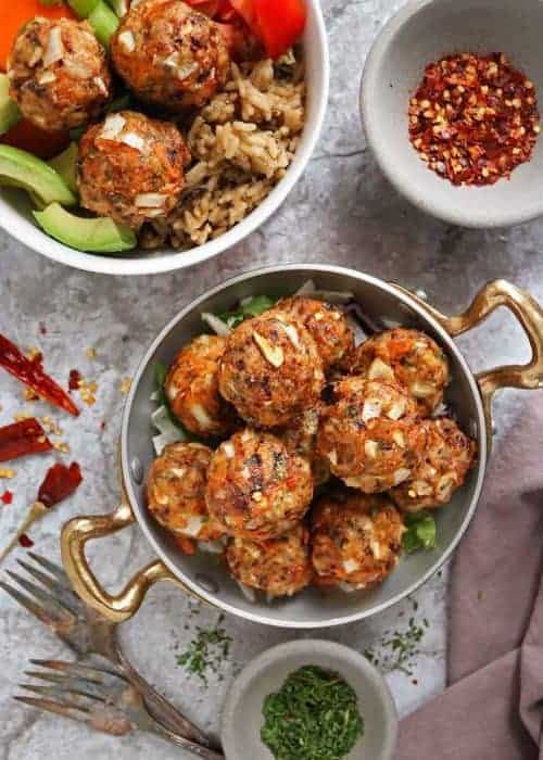 Easy Ground Chicken Meatballs with Carrots