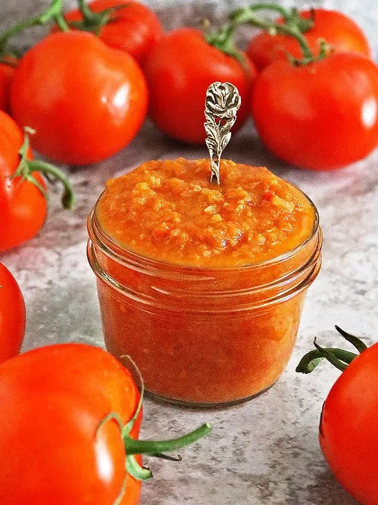 Healthy, tasty, and easy tomato chutney recipe.