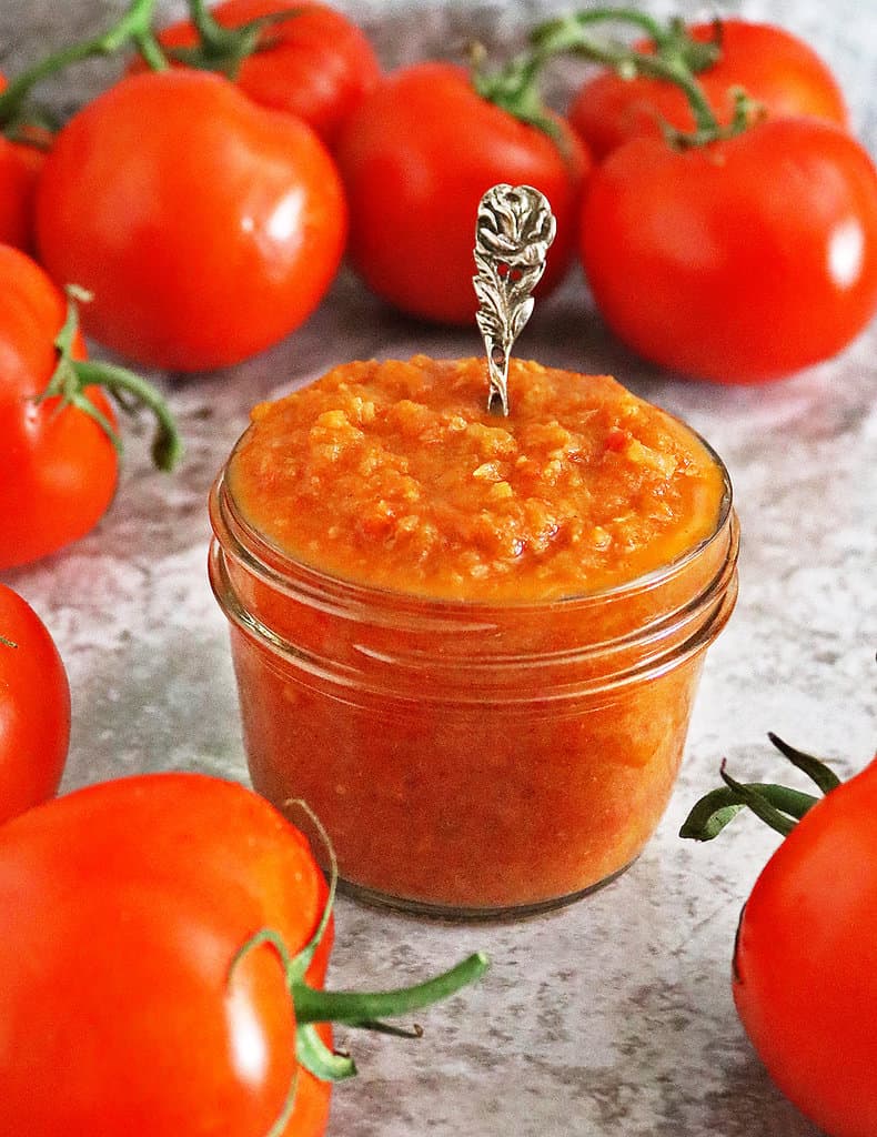 Healthy, tasty, and easy tomato chutney recipe.