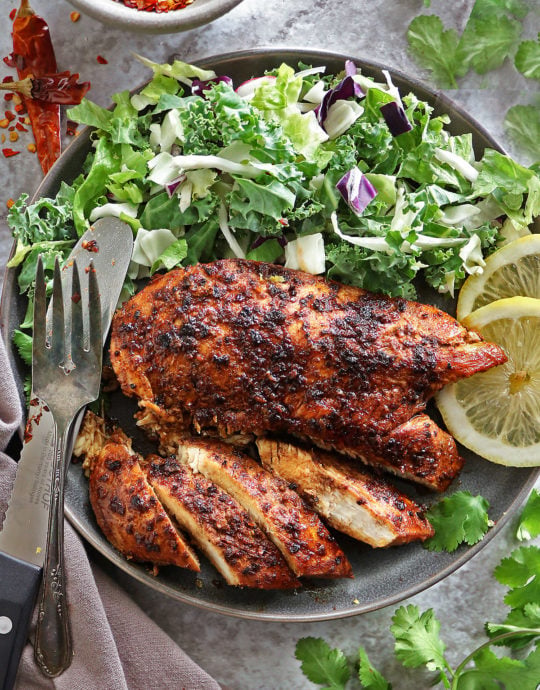 3 ingredient lemon harissa chicken