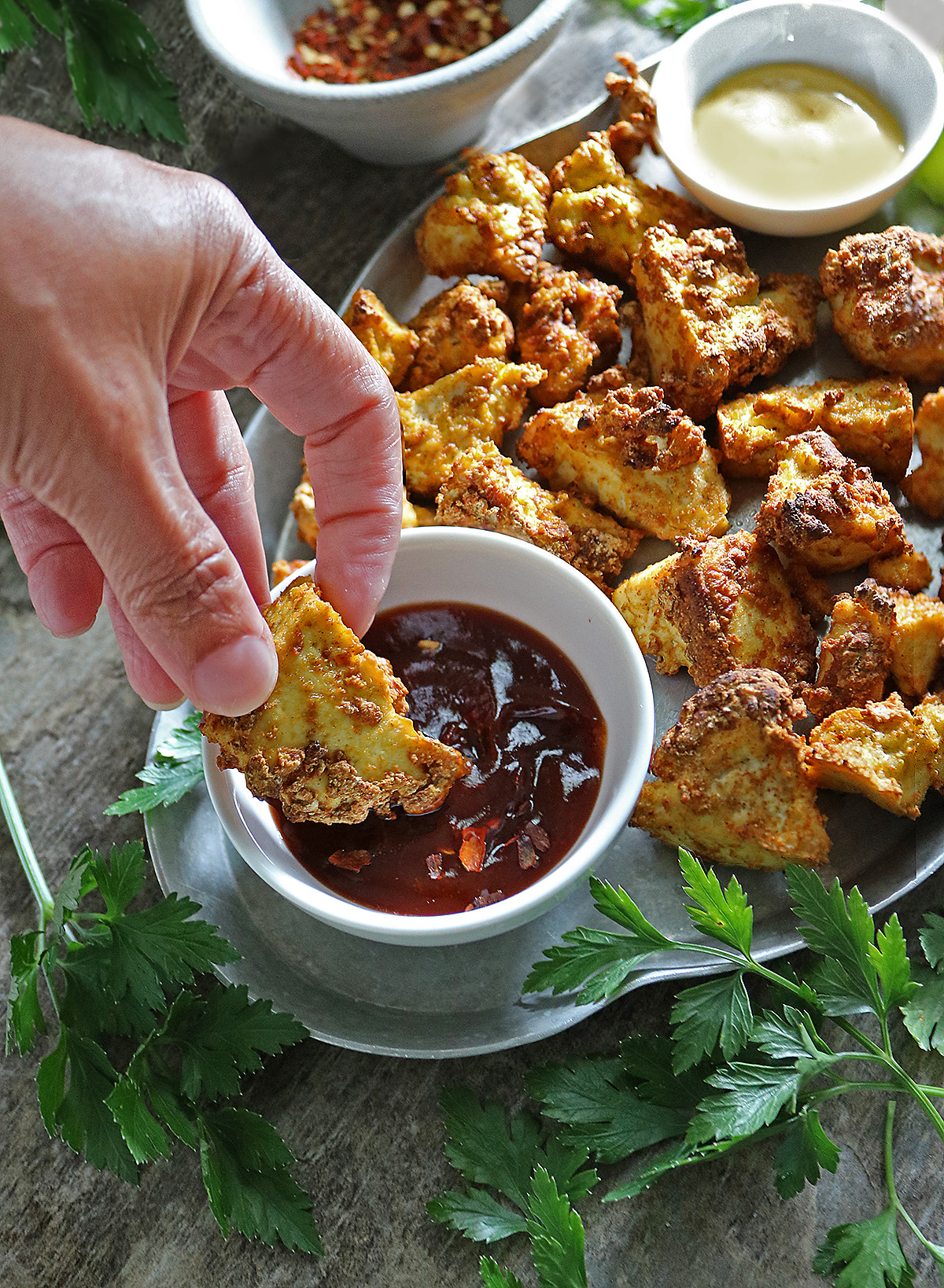 Air fried tofu - no draining required