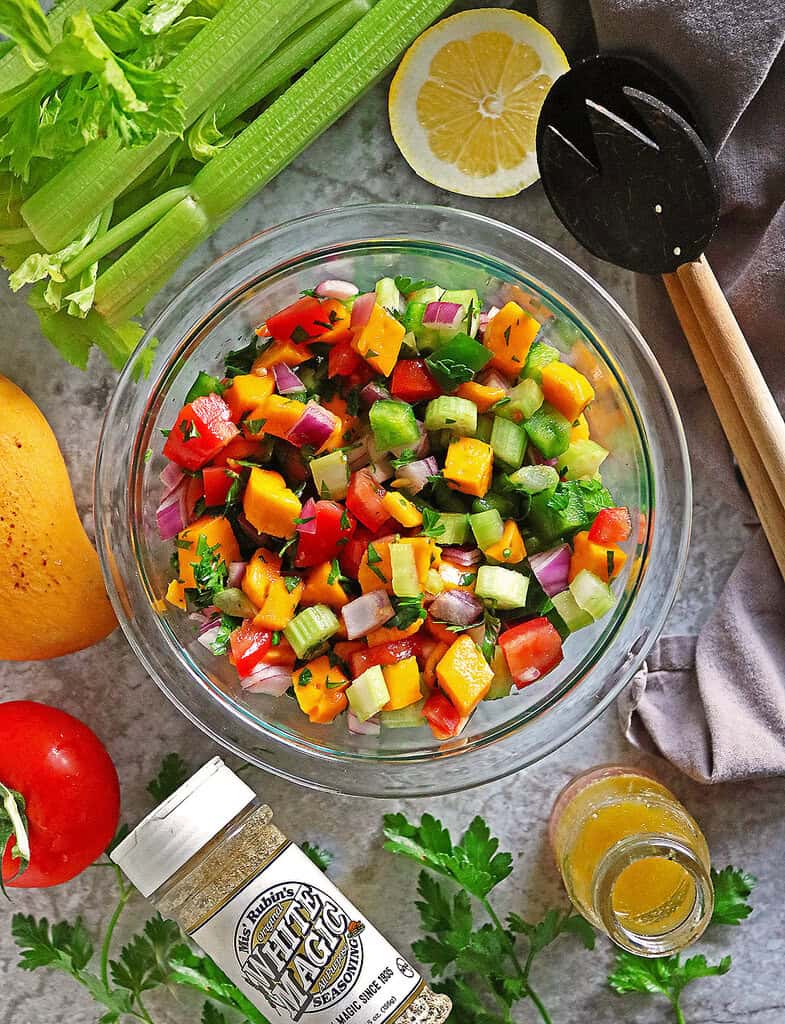 An easy and tasty mango salad that is filled with taste and texture!