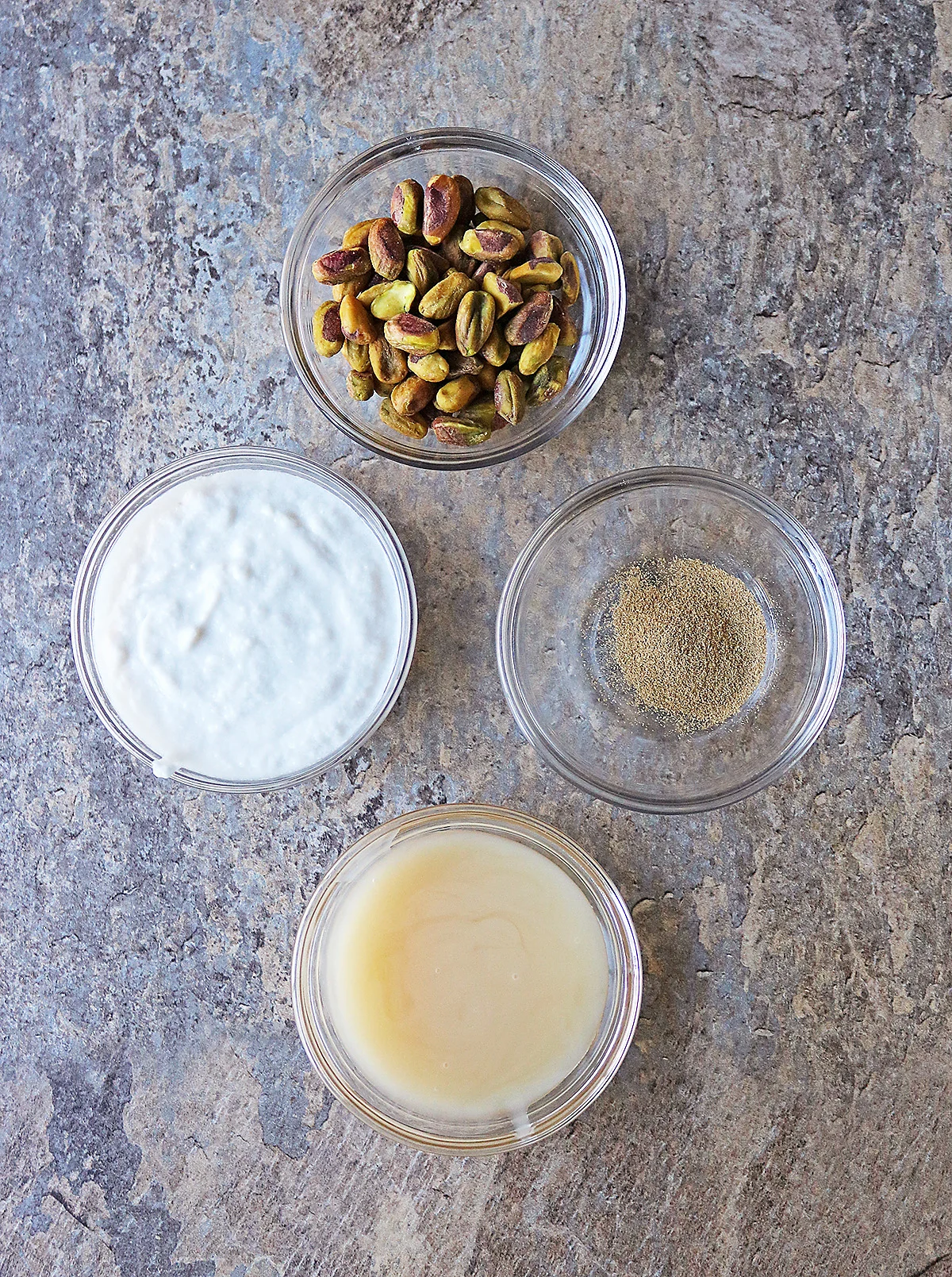 4 ingredients needed to make this dairy-free pistachio ice cream