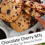 Choclate Cherry Muffin Tops from Muffin Top Mania by Shashi of Savory Spin