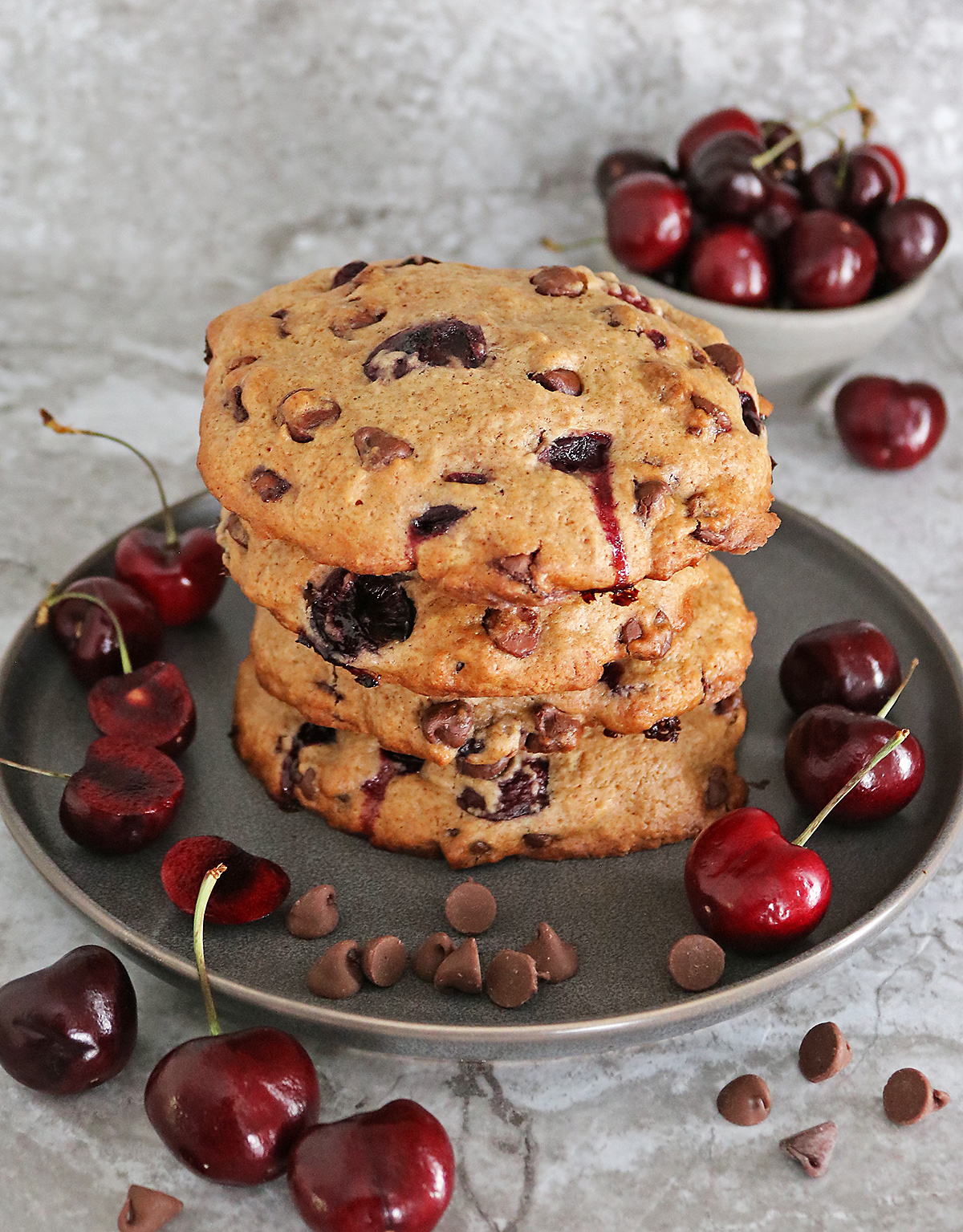 Delicious Chocolate cherry muffin tops