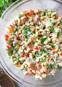 Easy delicious dairy-free macaroni salad recipe