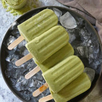 Healthy delicious 4-ingredient Matcha Popsicles