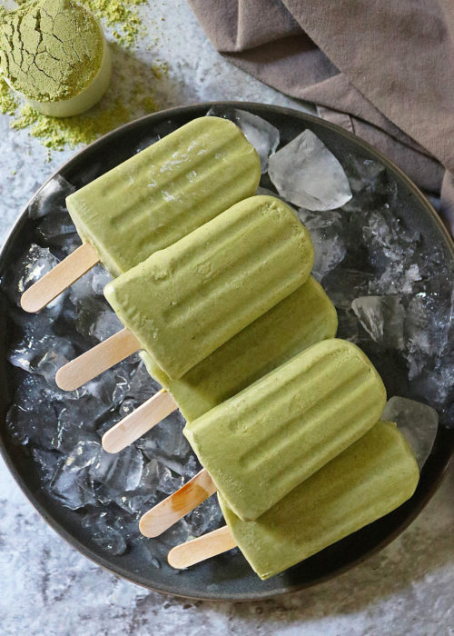 4-Ingredient Matcha Latte Popsicles