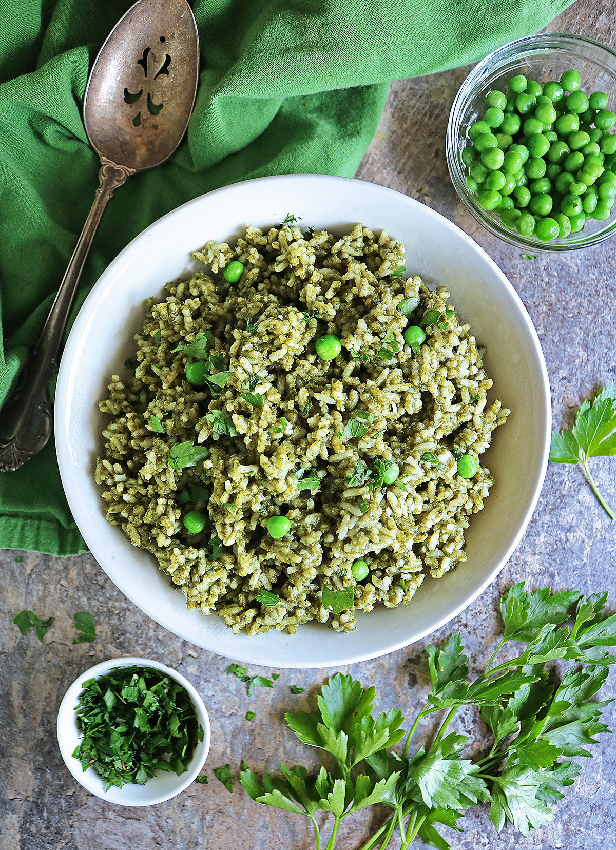 Easy and healthy green rice recipe