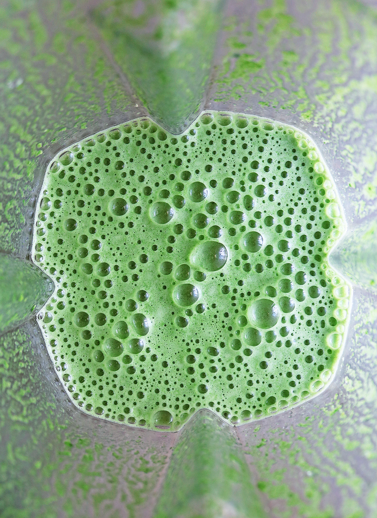 Made this green broth to cook rice in by blending together spinach, jalaepeno, garlic and other ingredients.