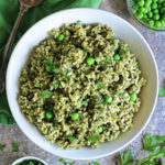 Tasty easy healthy green rice recipe.
