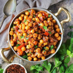 Easy Harissa Chickpeas with Fresh Tomatoes