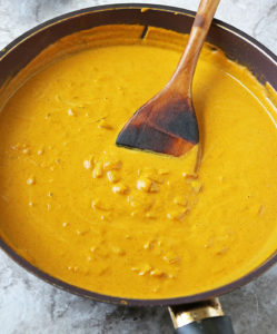 Deliciously spiced pumpkin cream sauce.