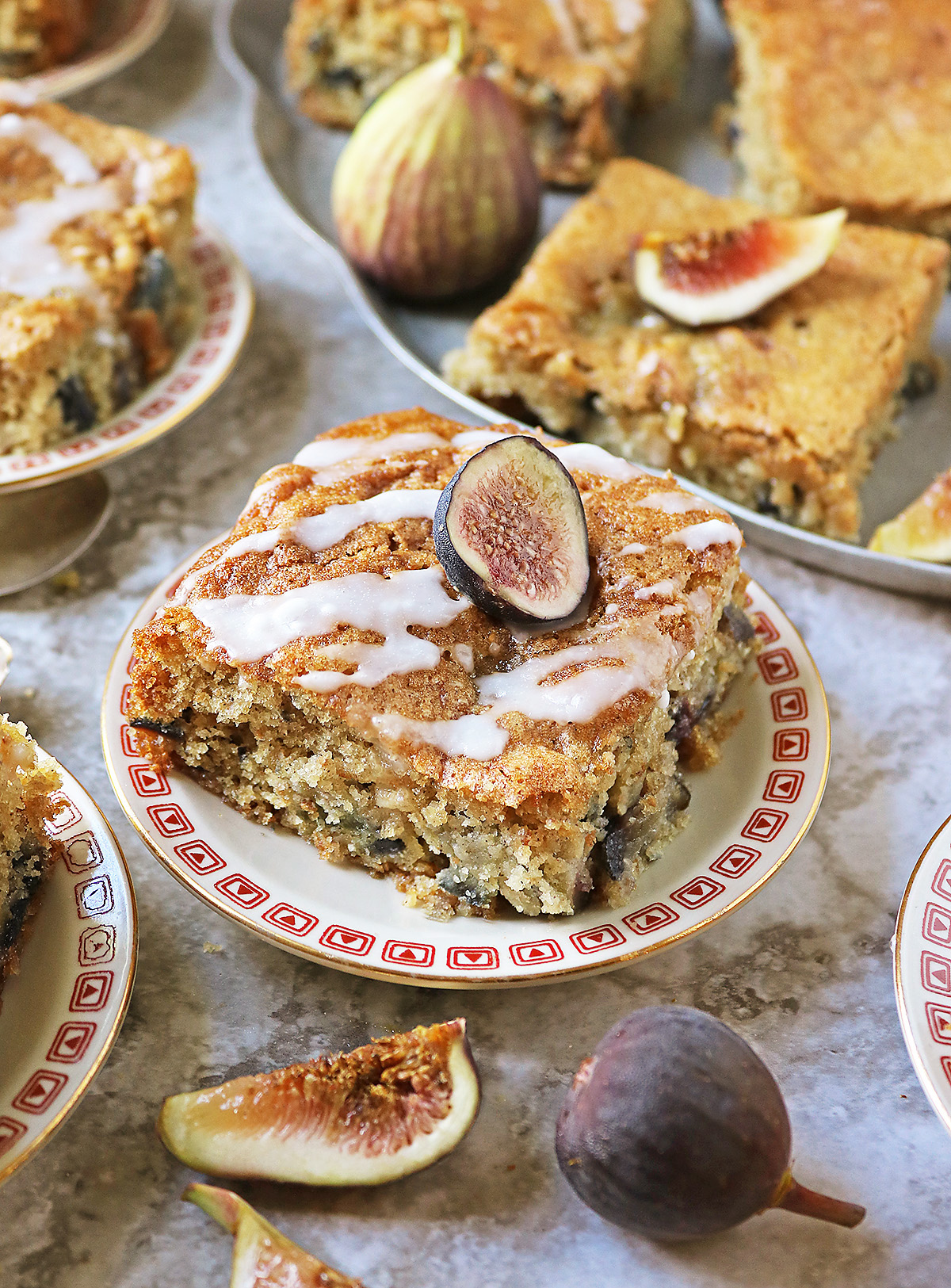 Easy Moist Gluten-free and dairy-free Fig Cake.