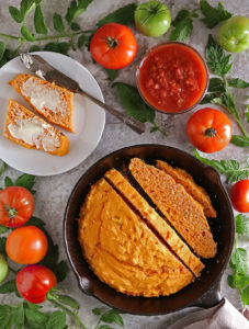 Easy skillet salsa bread