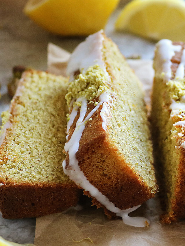 Tasty lemon pistachio cake