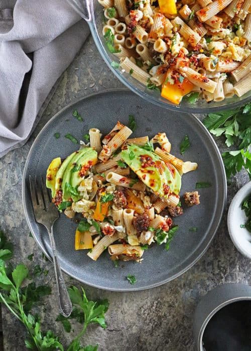 Easy High Protein Breakfast Pasta