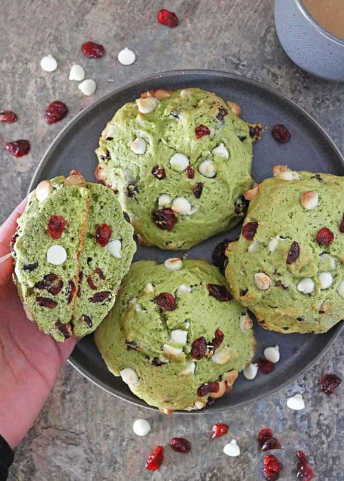 Easy Christmas Muffin Top Recipe (with cranberries and white chocolate)