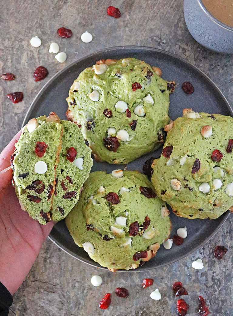 Easy Tasty Christmas Muffin Tops with Cranberries and White Chocolate Chips