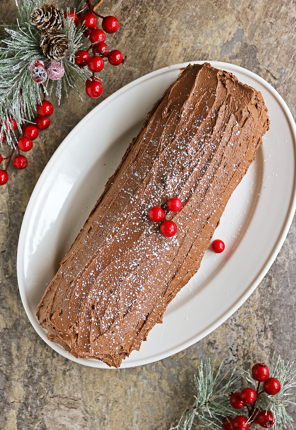 The Best Oat Christmas Log