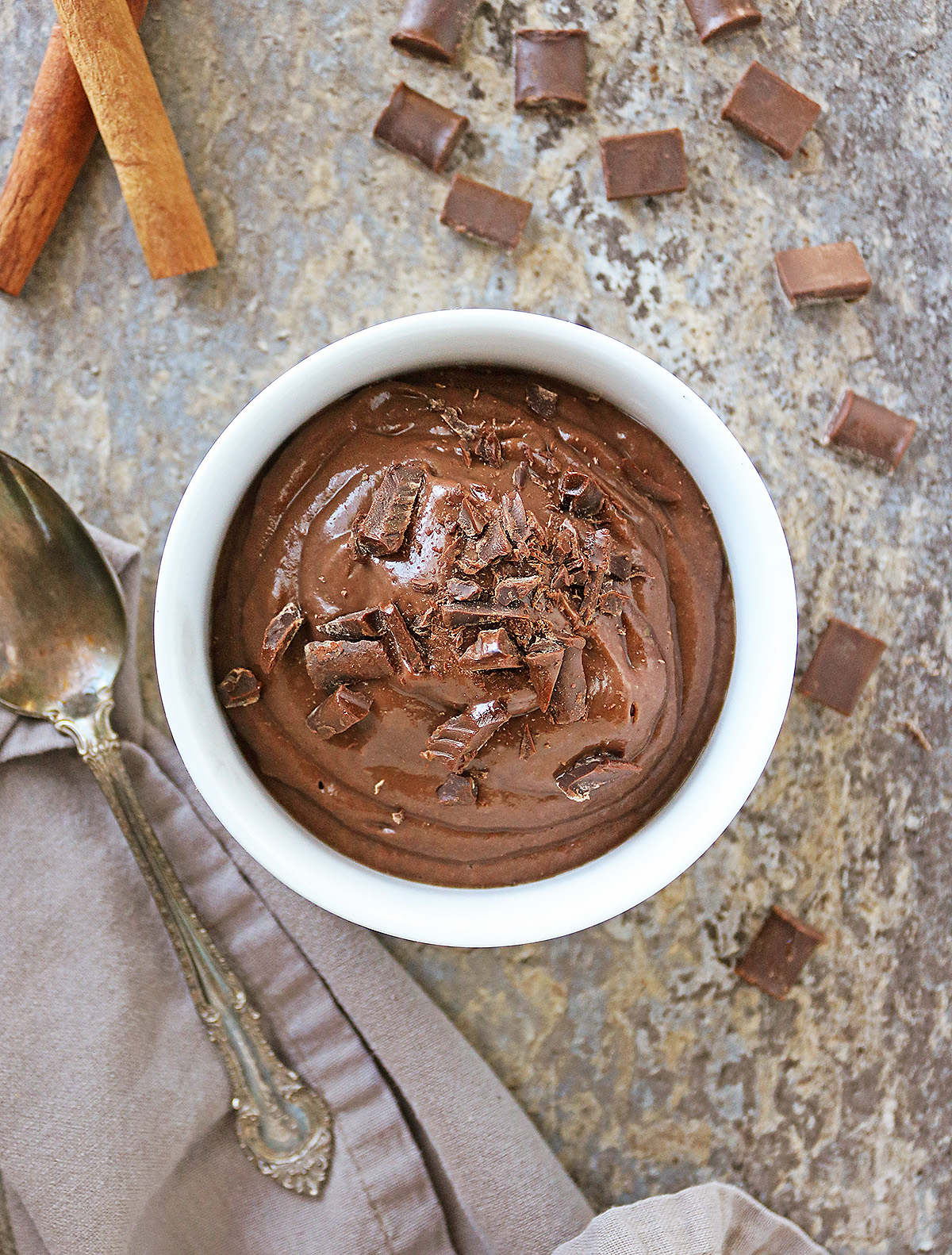 This Easy Vegan Chocolate Avocado Pudding is sugar free and refined sugar free.