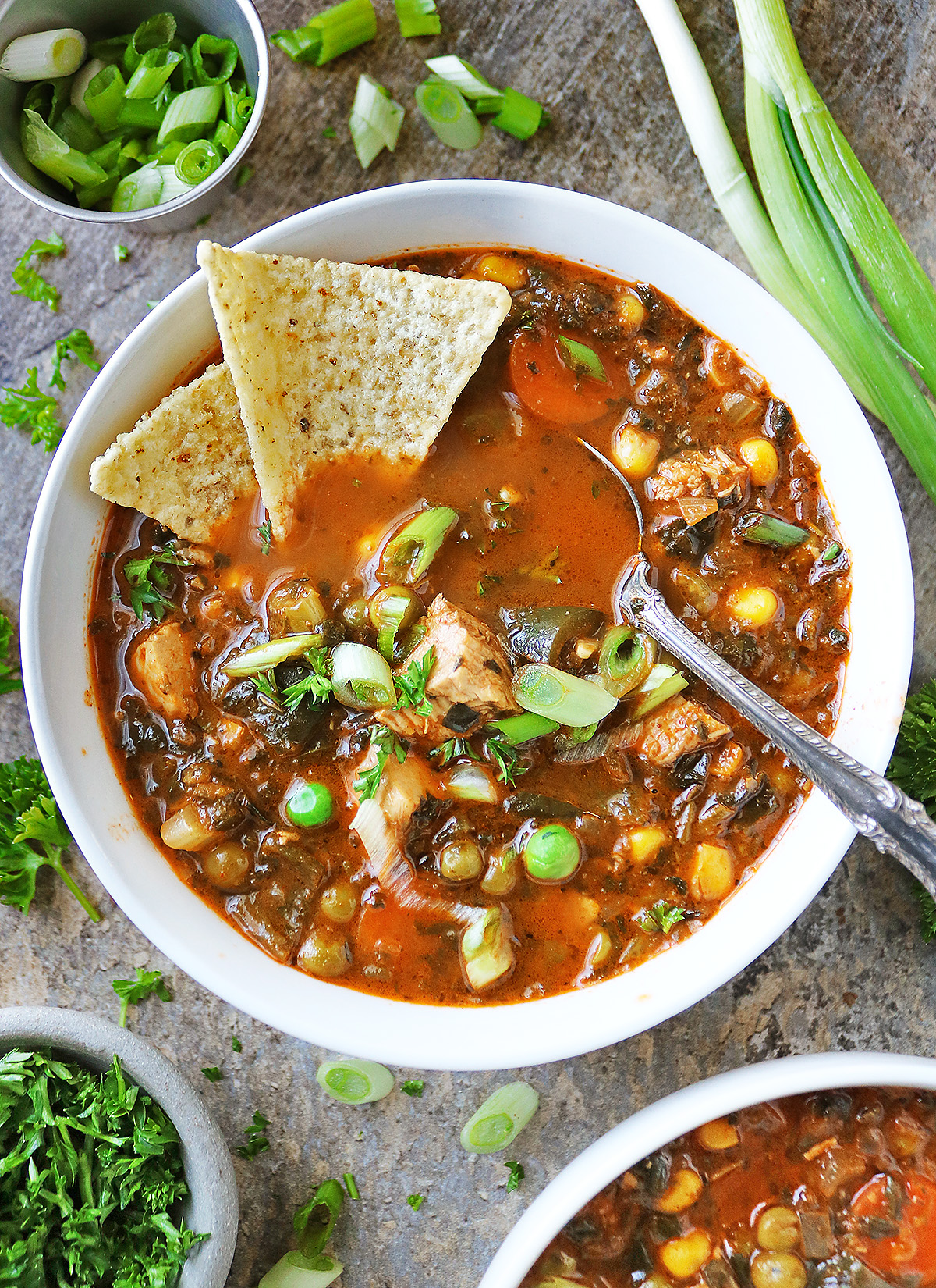 Healthy Easy Chicken Poblano Soup (low carb, gluten-free, dairy-free)