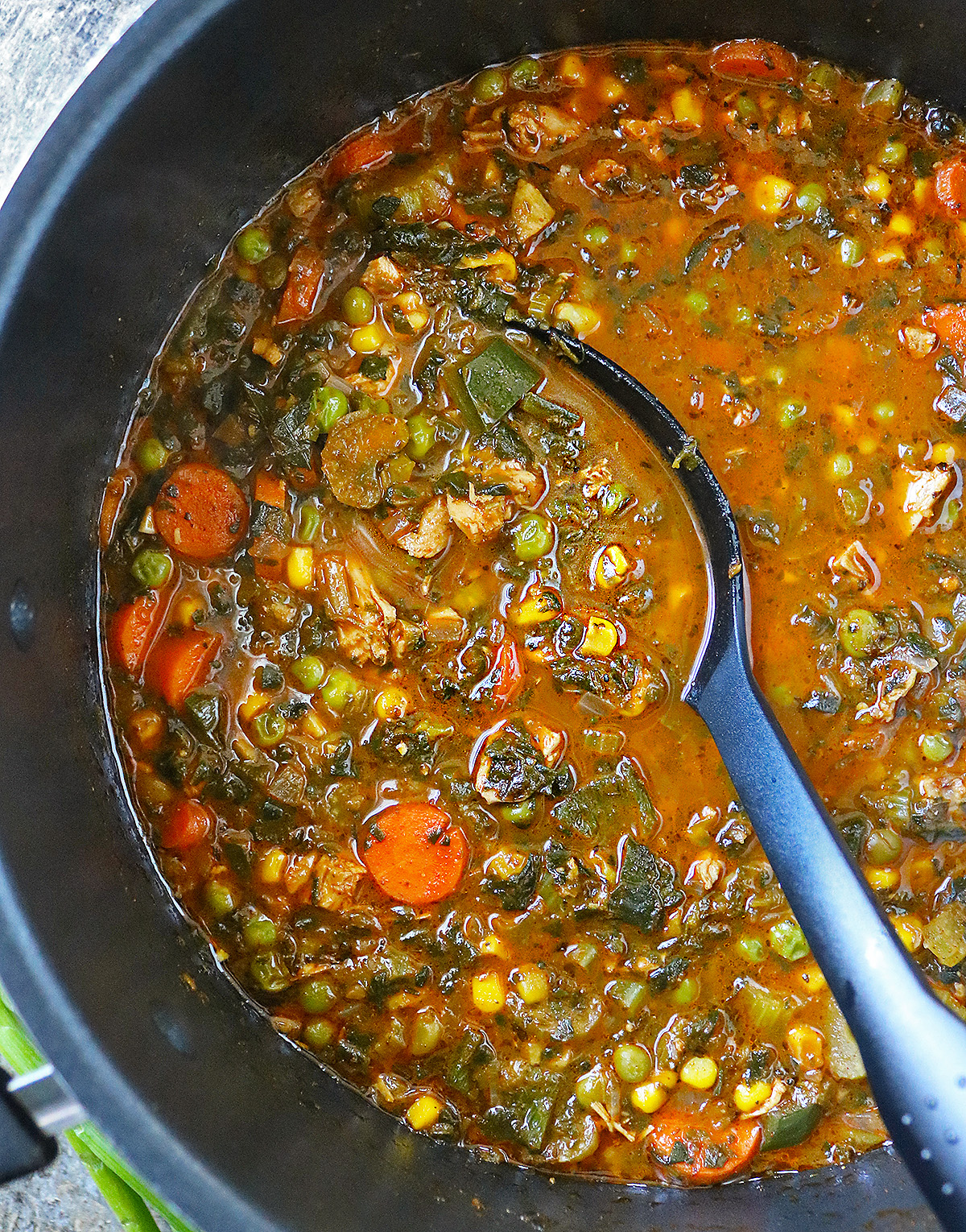 Making the best healthy chicken poblano soup recipe