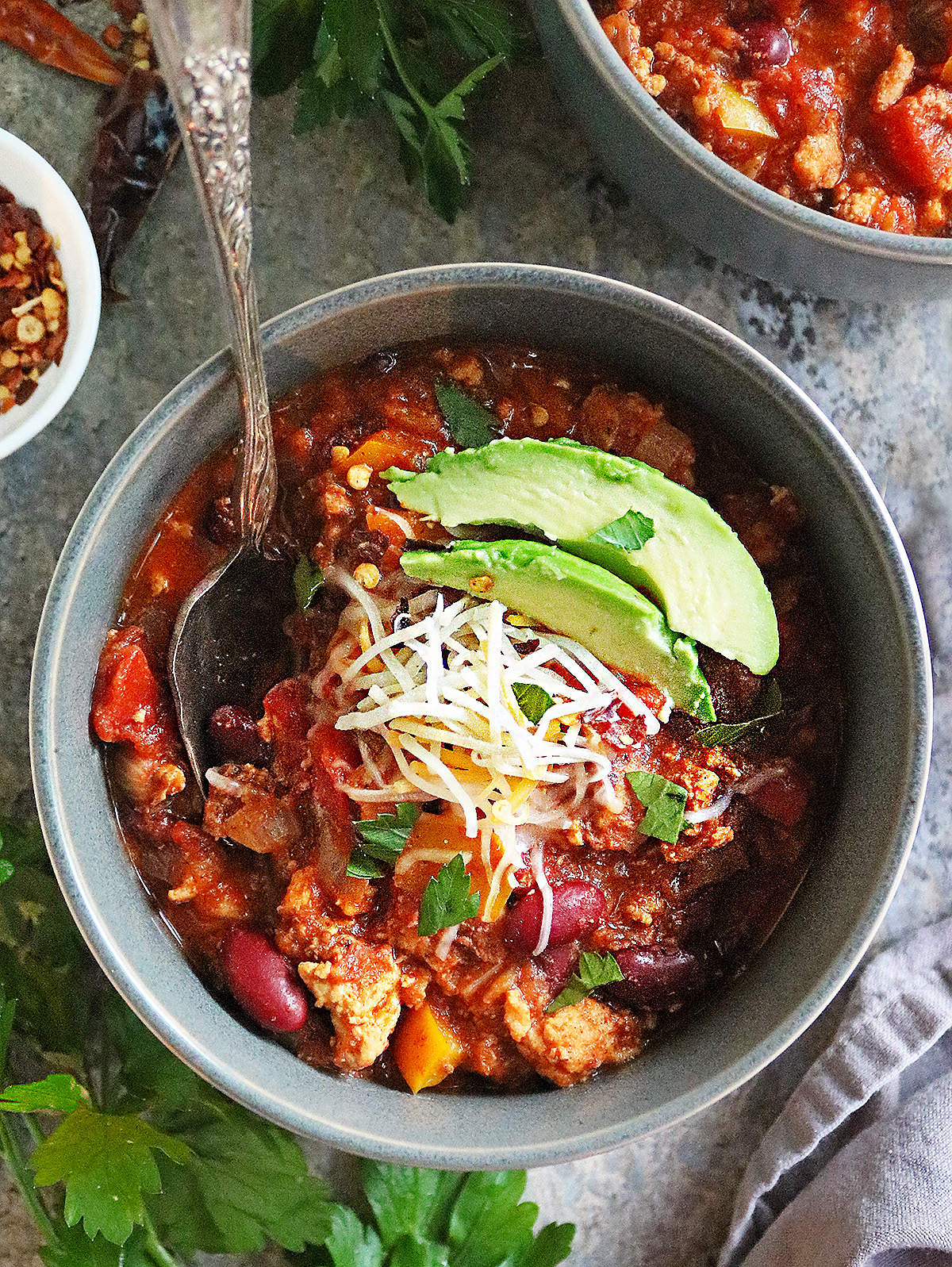 Tasty One pot healthy turkey chili