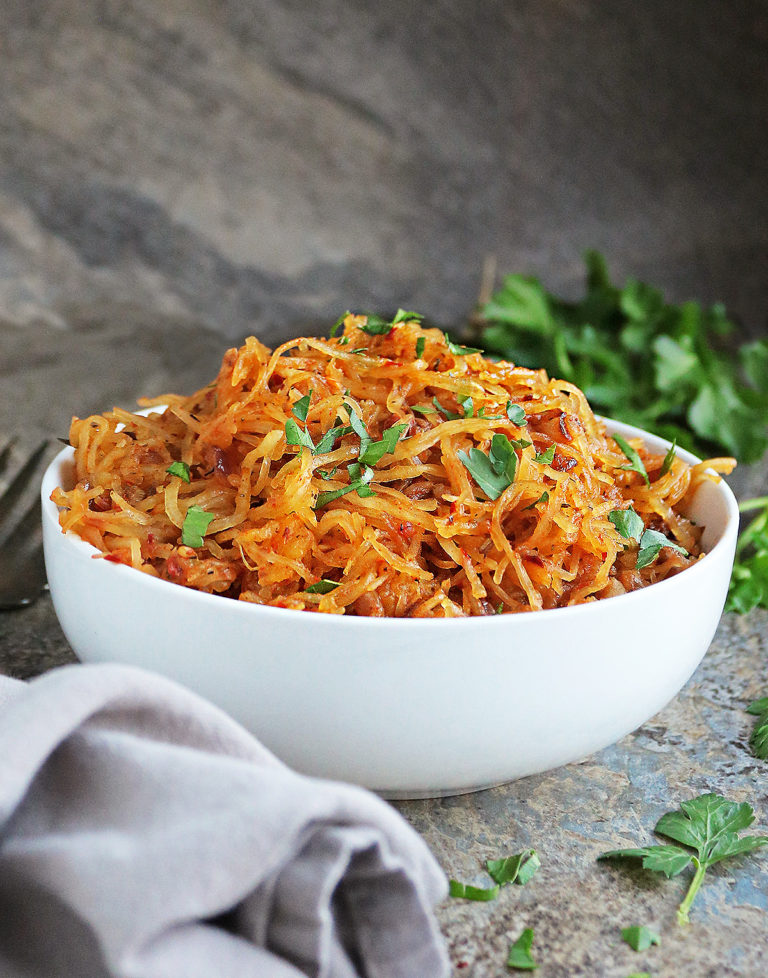 Easy Spaghetti Squash Sauté with Sun-dried Tomatoes