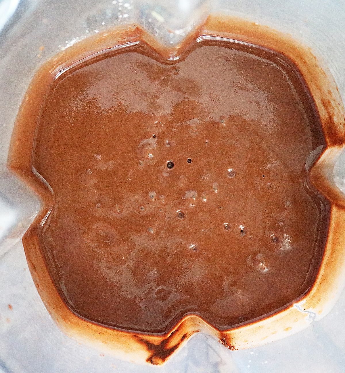 High protein chocolate lentil pancake batter