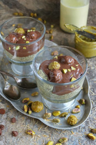 Tasty Dubai chocolate chia pudding for two.