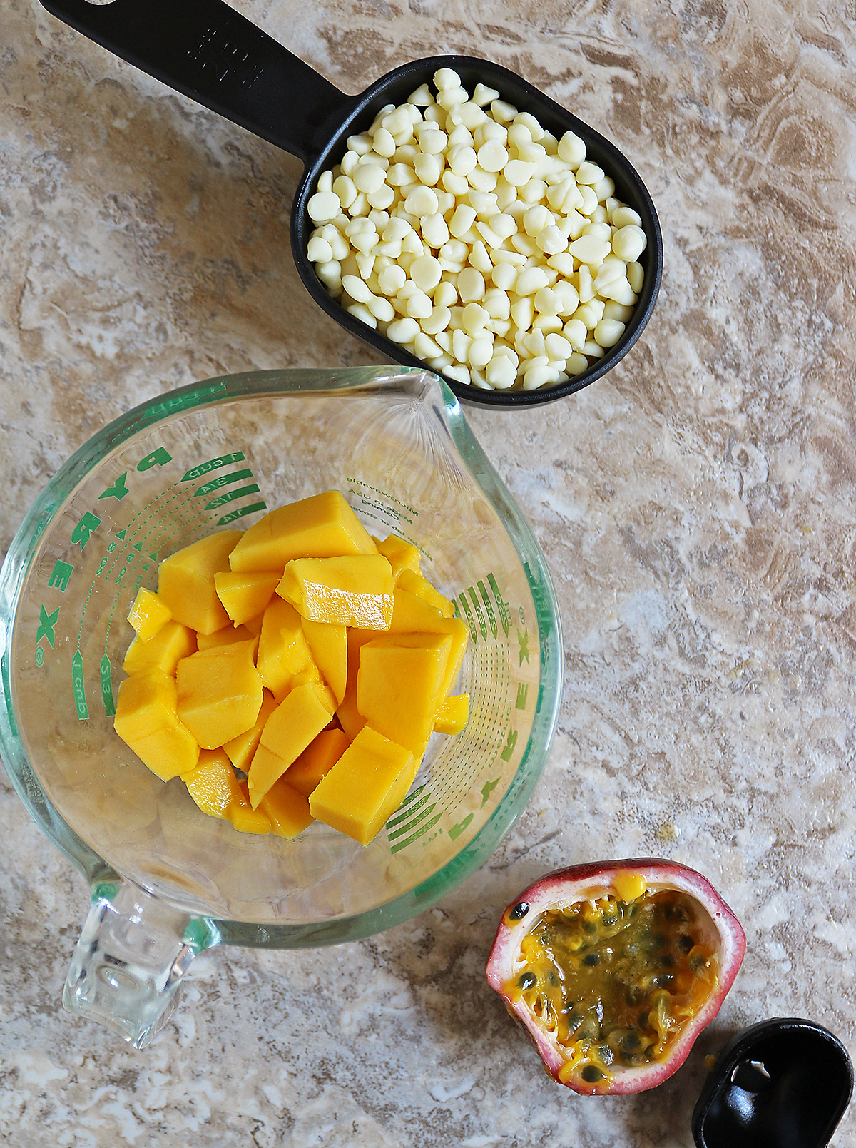 3 ingredients needed to make these tart sweet delicious mango cups