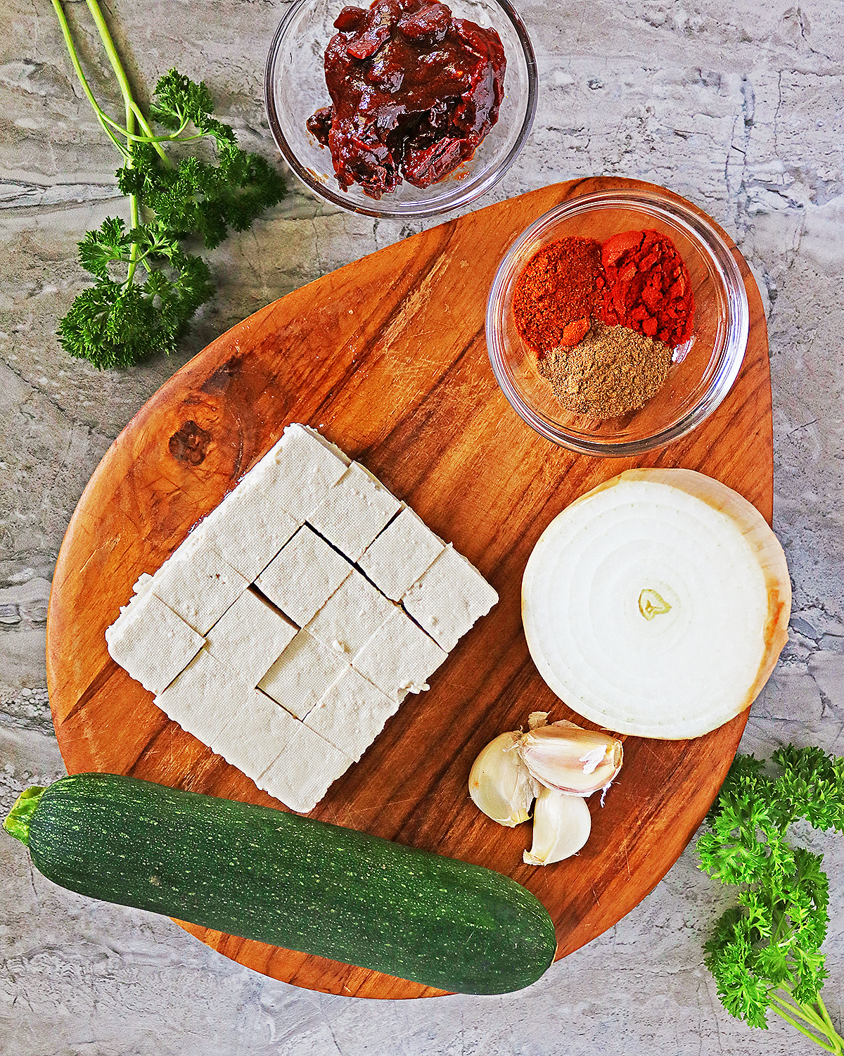 8 ingredients needed to make Vegan Chipotle Tofu Zucchini Saute-Recovered