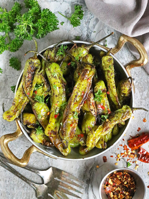 Easy 3-Ingredient Blistered Shishito Peppers