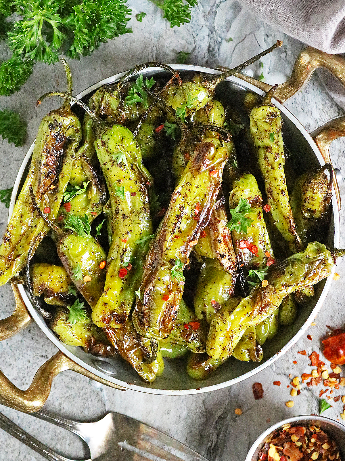 Mouthwatering 3 ingredient blistered shishito peppers