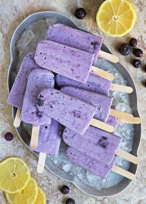 Dairy-free Blueberry Lemon Ice Cream (& Popsicle) Recipe