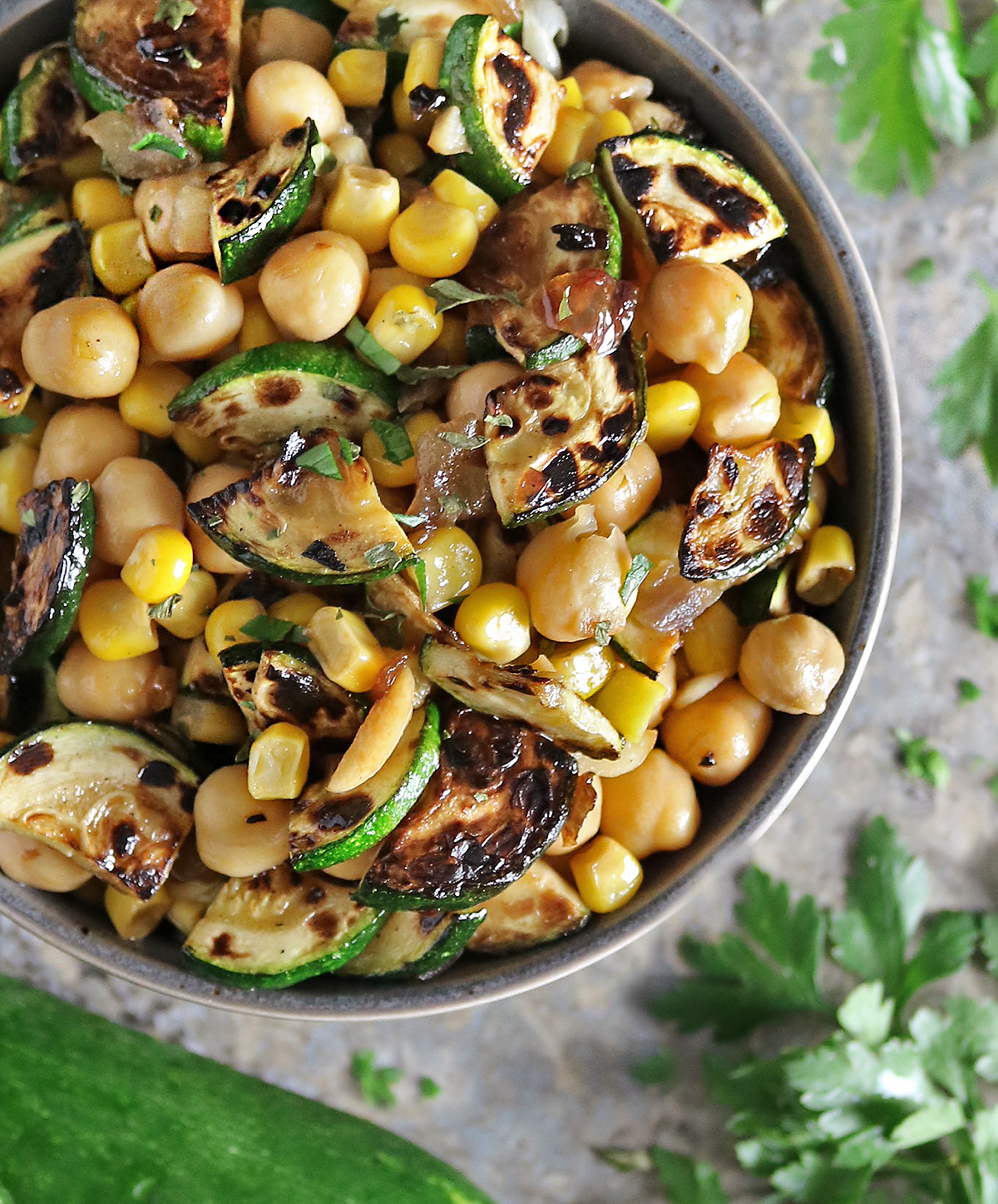 Easy 5-ingredient zucchini onion salad