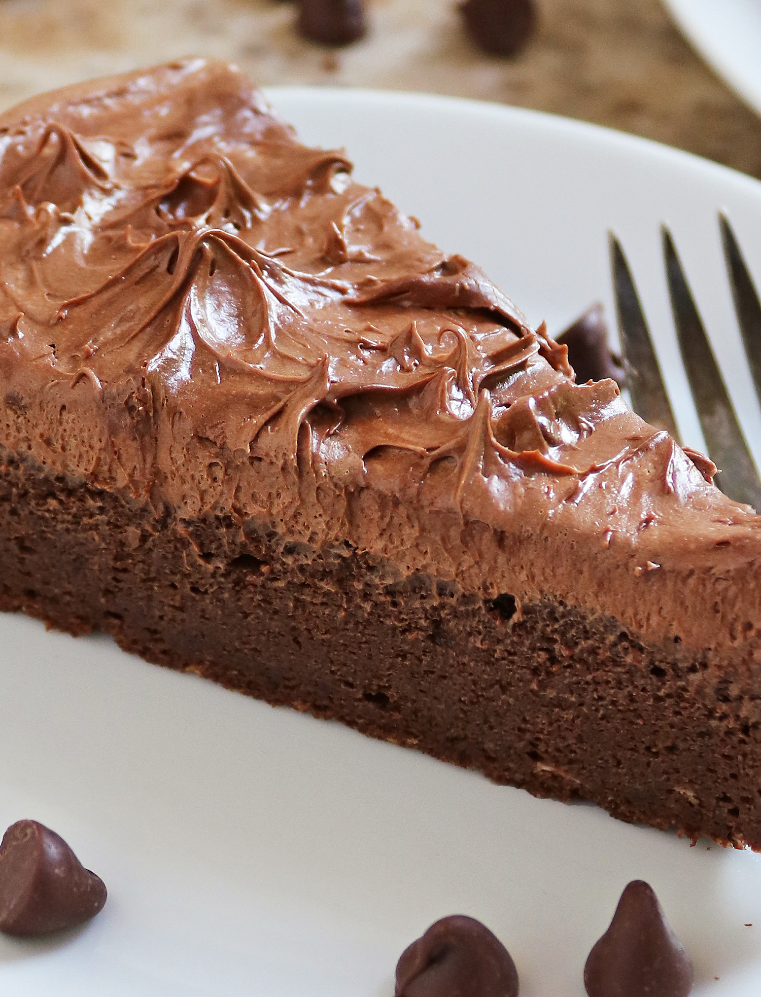 Enjoying a slice of My favorite 2-ingredient chocolate cake