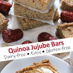 Refined sugar-free, dairy-free, and gluten-free Jujube Quinoa Bars