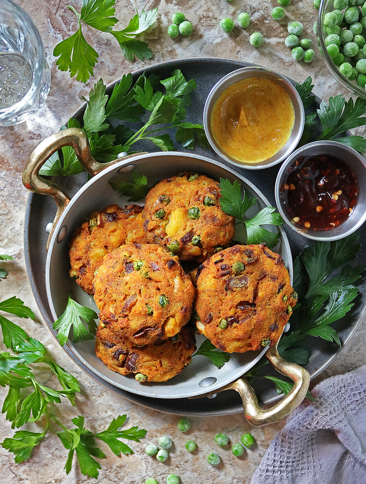 Tasty green pea patties