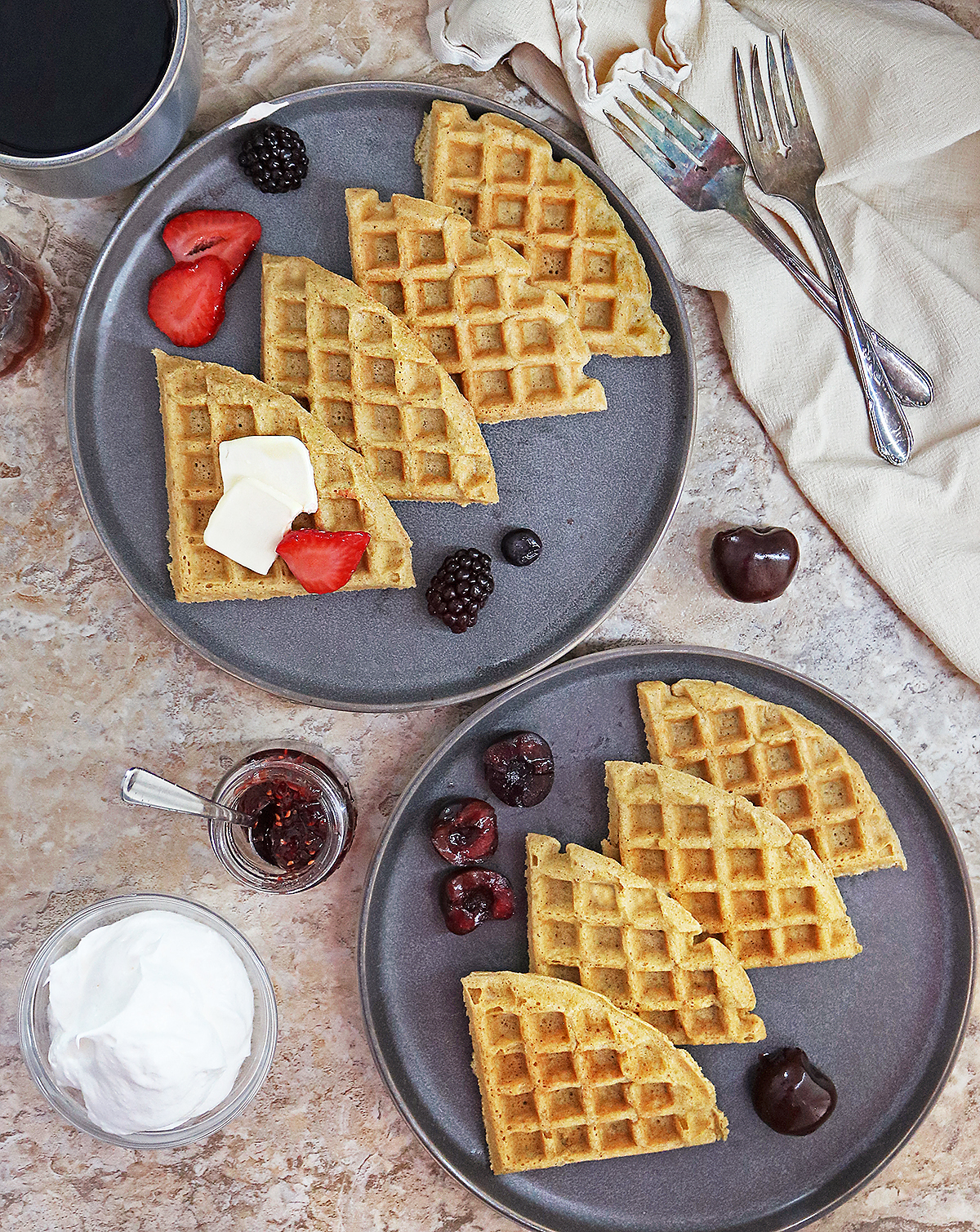 Easy almond flour waffles