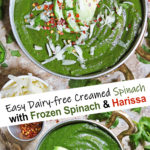 Easy Dairy-free Creamed Spinach (from frozen spinach).