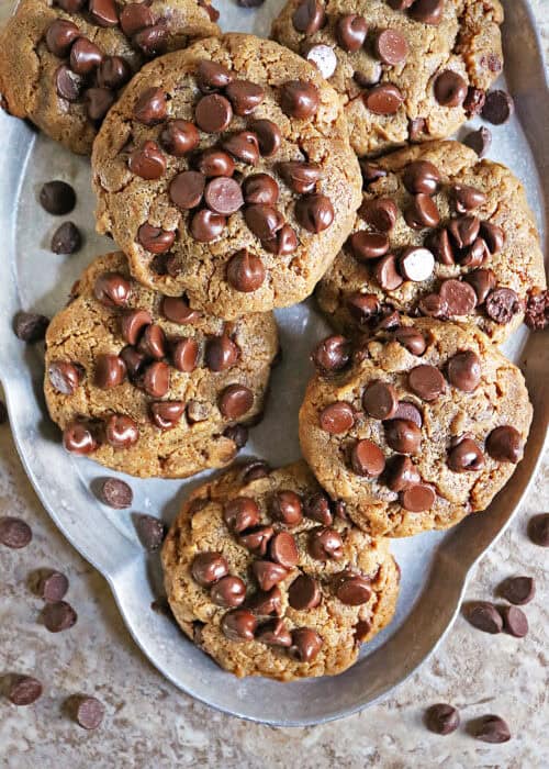 Flourless Peanut Butter Chocolate Chip Cookies