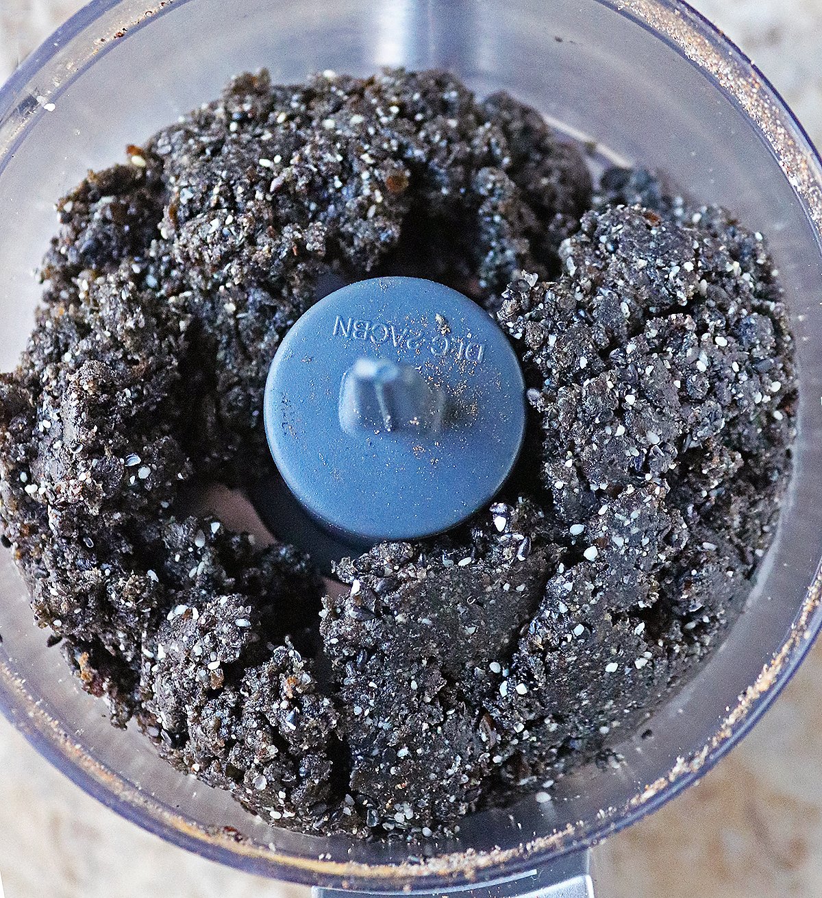 Black sesame seed cookie dough