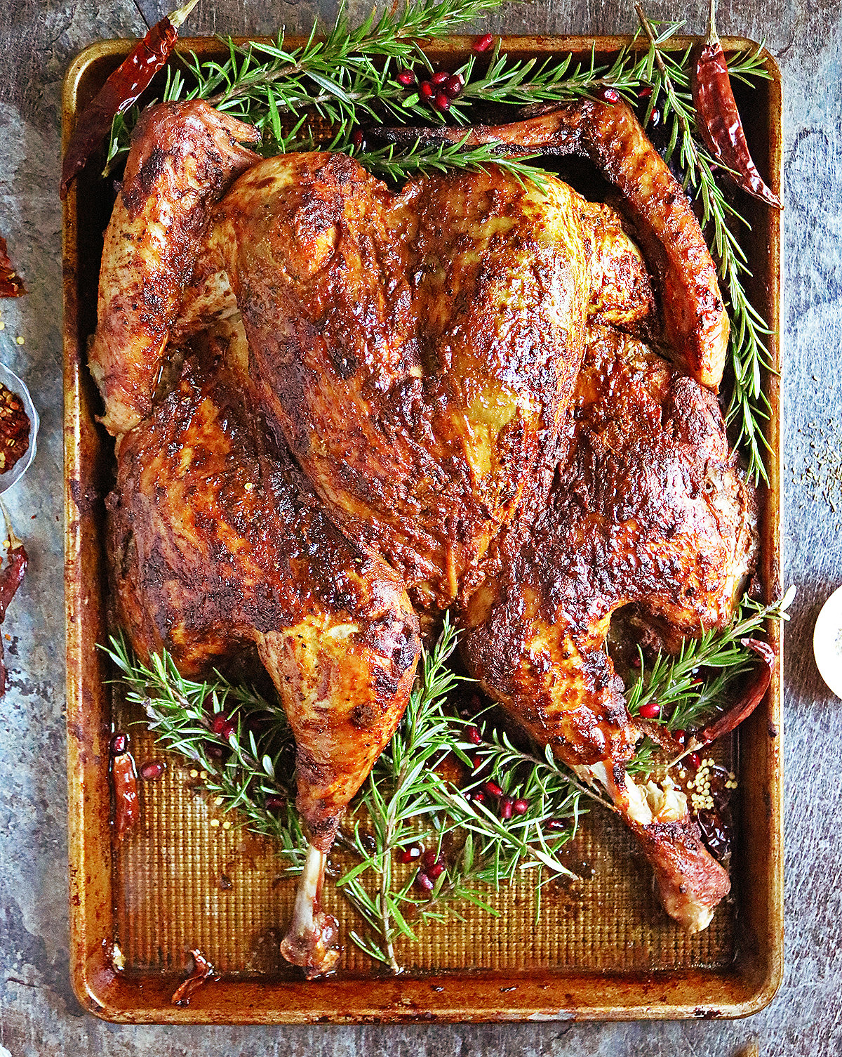 Easy Spatchcock turkey with yogurt and spices