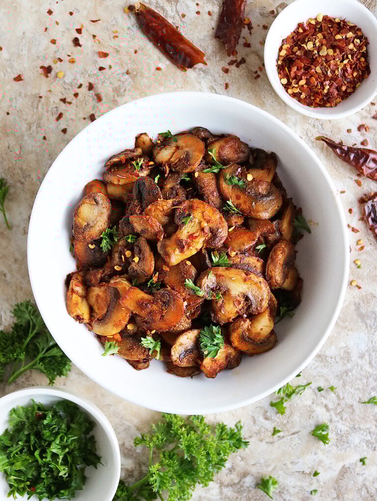 Easy Spicy Sautéed Mushrooms