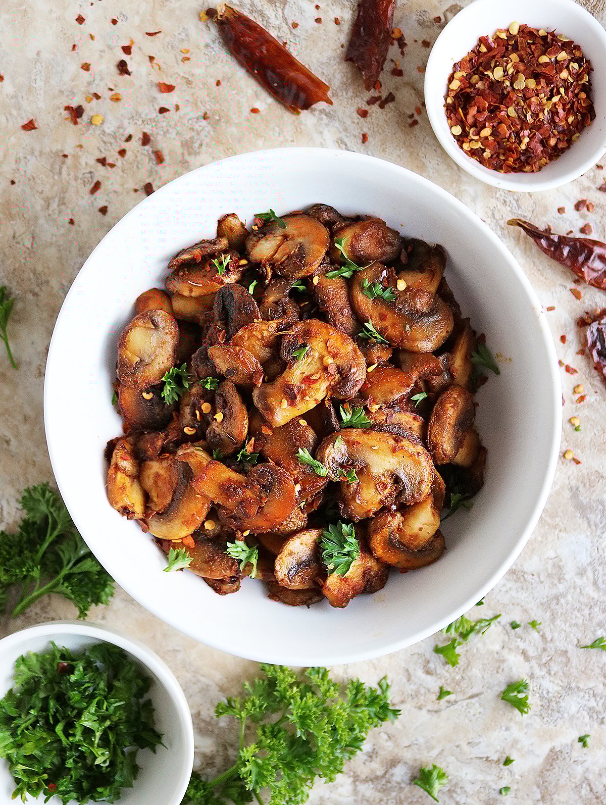 Easy Spicy Sautéed Mushrooms