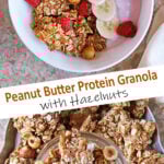 Homemade High-Protein Peanut Butter Granola with Hazelnuts