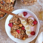 Homemade Peanut Butter Protein Granola with Hazelnuts